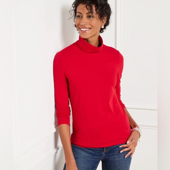 Talbots Red Turtleneck Sweater - Picture 1 of 5